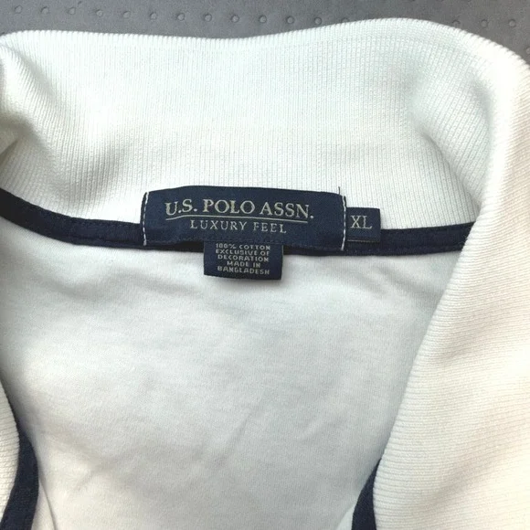 U.S. Polo Assn. Polo Shirt Mens XL White Luxury Feel Cotton Short Sleeve Logo - Picture 3 of 6